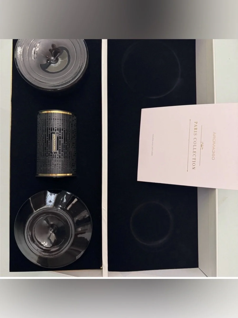 Paris Collection scent 24k  Black  and Gold Aroma 360 Hourglass Diffuser